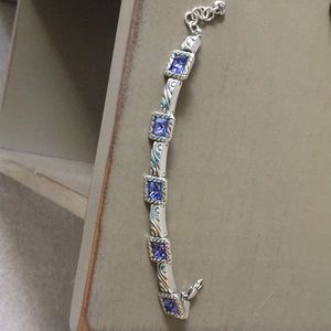 Brighton Link Amethyst bracelet. Lobster clasp